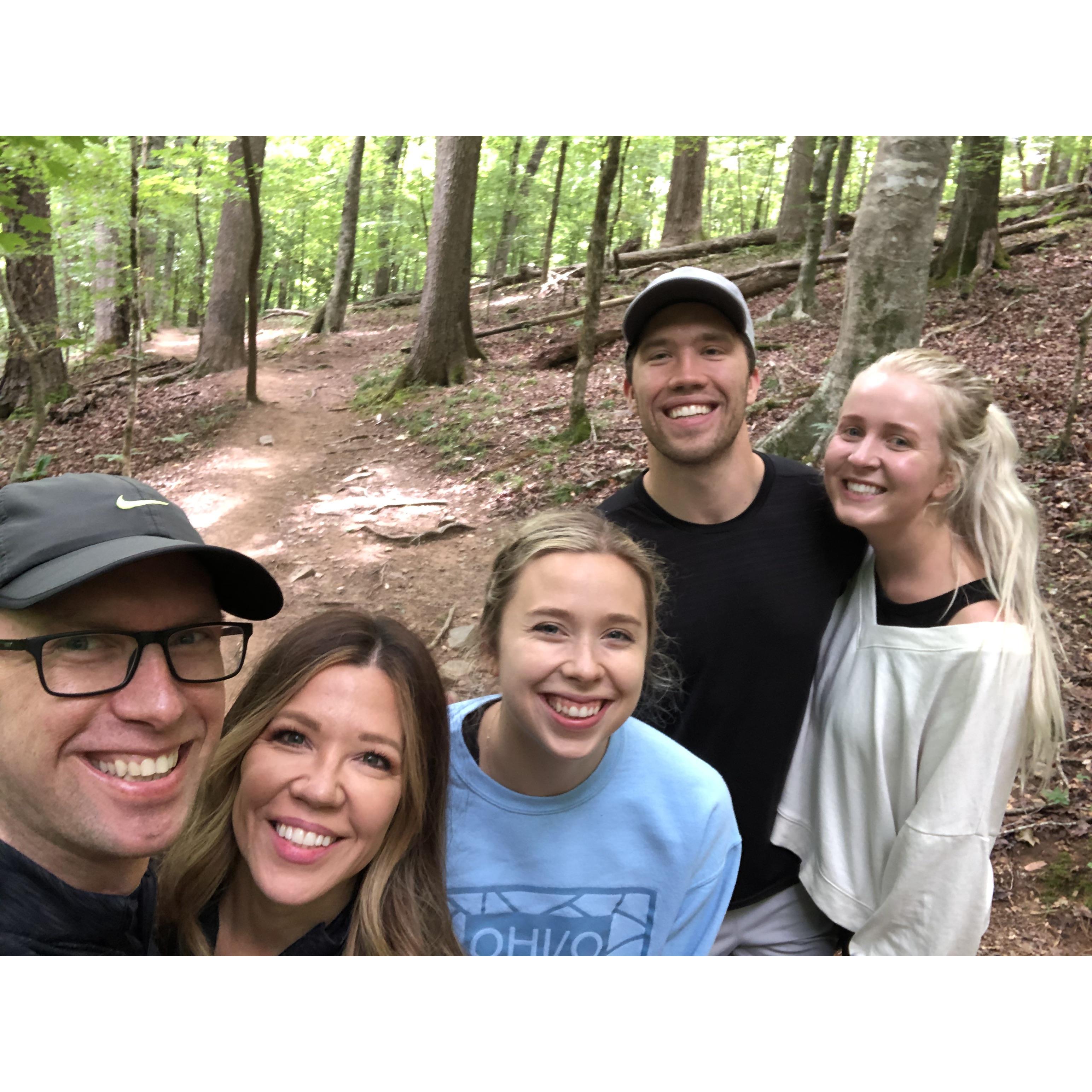 hike with Trent's family in Atlanta