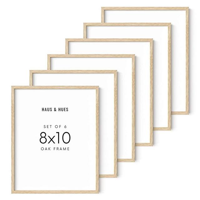 Haus and Hues 8x10 Frames Set of 6, Wood Picture Frames 8x10, 8x10 Picture Frame Set of 6, Wooden Picture Frames 8x10, 8x10 Picture Frame Set, 8x10 Frames, 8x10 Picture Frame Pack, 8x10 Poster Frame