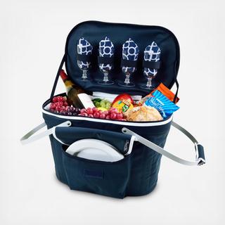 4-Person Insulated Picnic Basket