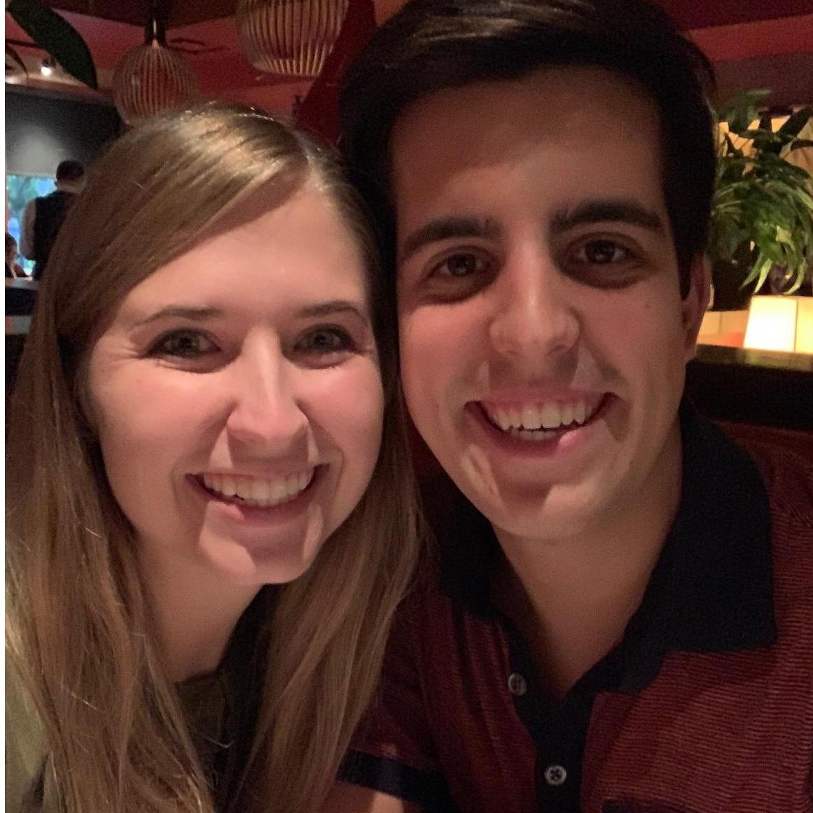 Dinner after we went engagement ring shopping!