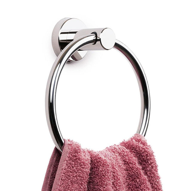 Marmolux Acc Chrome Towel Ring - Hand Towel Holder for Bathroom Wall - Simple Round Towel Hanger for Bathroom - Heavy Duty SUS 304 Stainless Steel Bathroom Towel Rack - Towel Rack Bathroom - Towel Bar