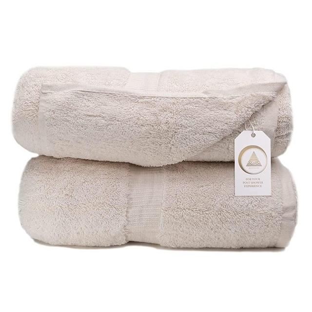 Zenith Luxury Bath Sheets Towels for Adults - Extra Large 40X70 Inch, 600 GSM, Oversized Bath Towel, Bath Sheets, XL Towel 100% Cotton. (2 Pieces of Bath Sheet, Sea Salt)