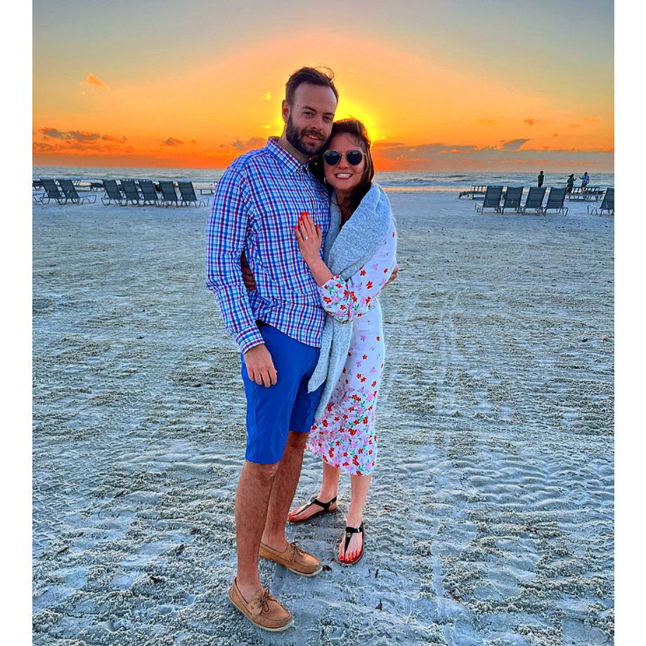 Surrounded by the serene beauty of nature and the gentle lull of the waves, Danielle said "yes" to Dave's heartfelt proposal.