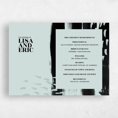 Seafoam, Blue Wedding Program - Braunfels