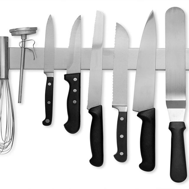 Modern Innovations 16 Inch Stainless Steel Magnetic Knife Bar with Multipurpose Use as Knife Holder, Knife Rack, Knife Strip, Kitchen Utensil Holder, Tool Holder, Art Supply Organizer & Home Organizer