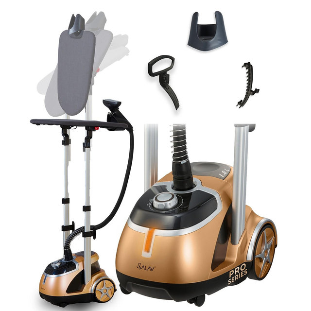 SALAV Professional Garment Steamer with Dual Bar and Ironing Board