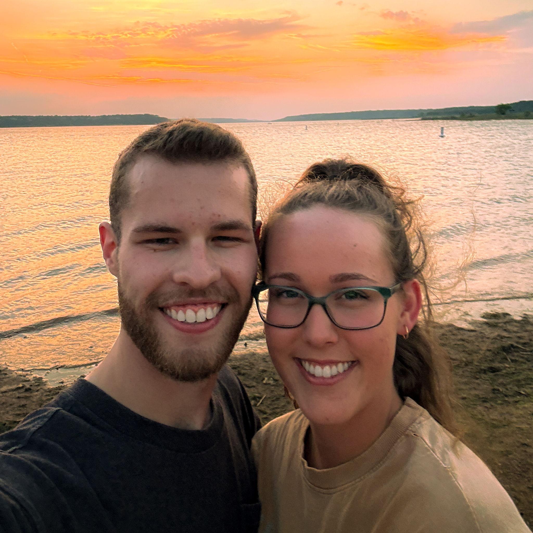 First time in Temple together. This was the first time I truly realized just how much Aimee loves sunsets.