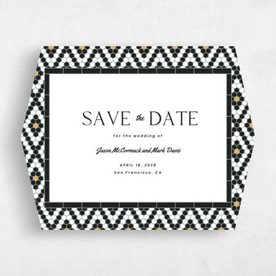 Black Diamond Wedding Save the Date - Metropol Landscape