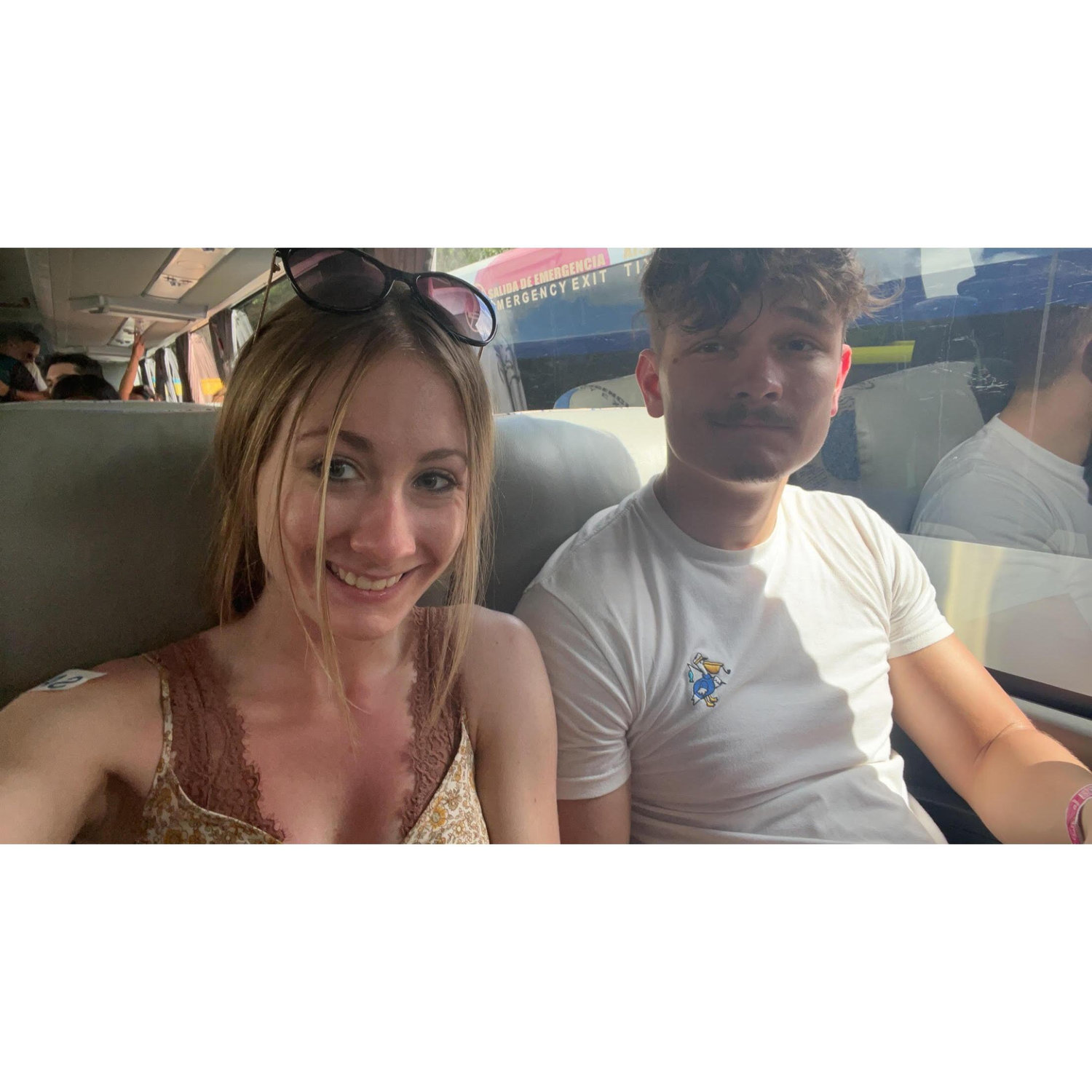 Riding the bus in Cancun