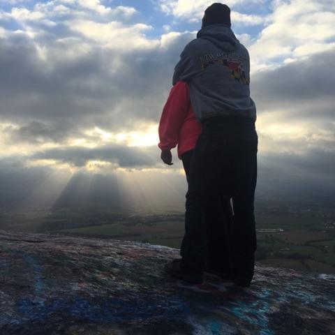 Enjoying the beautiful views of high rock in 2015