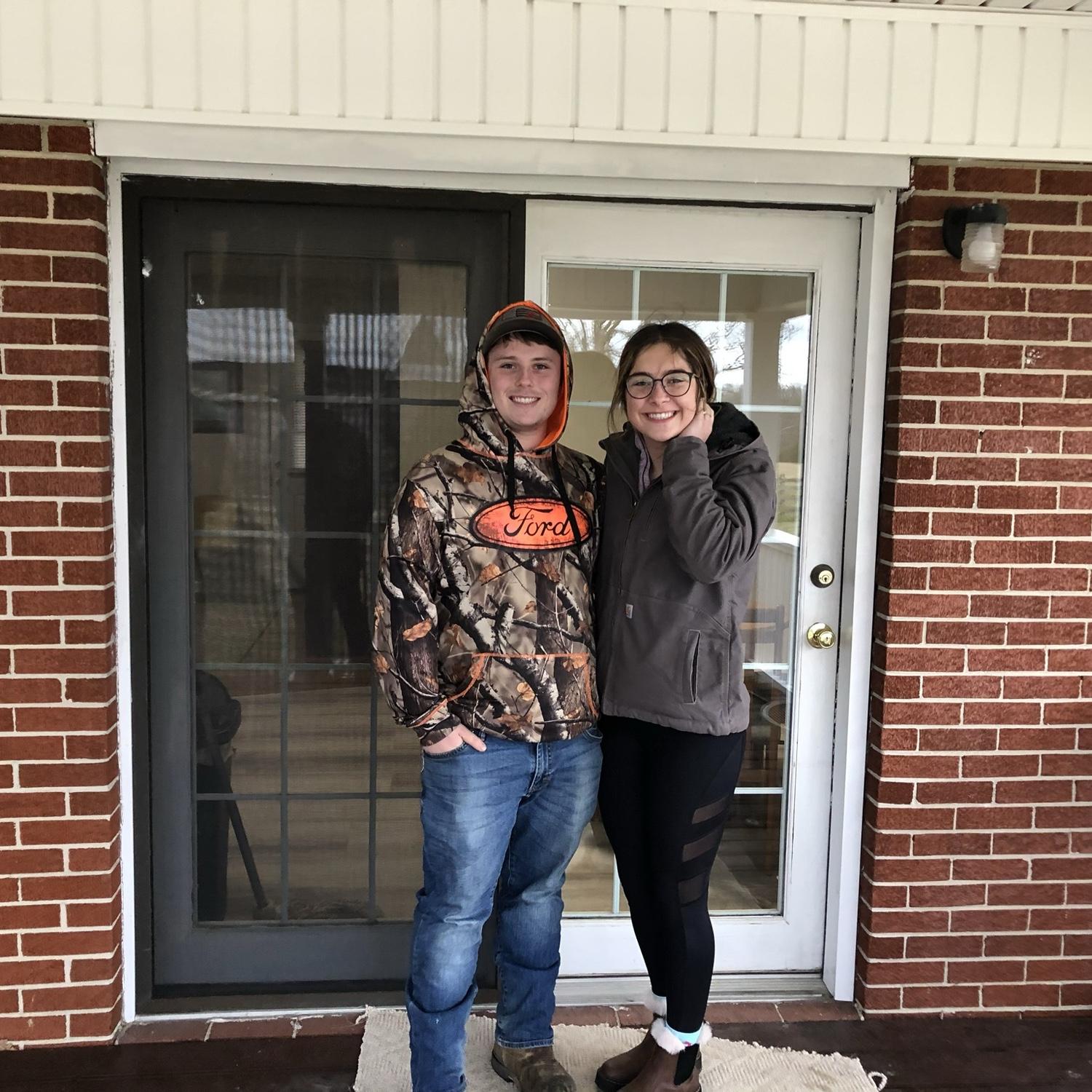 Dropping Ty off at lineman school.