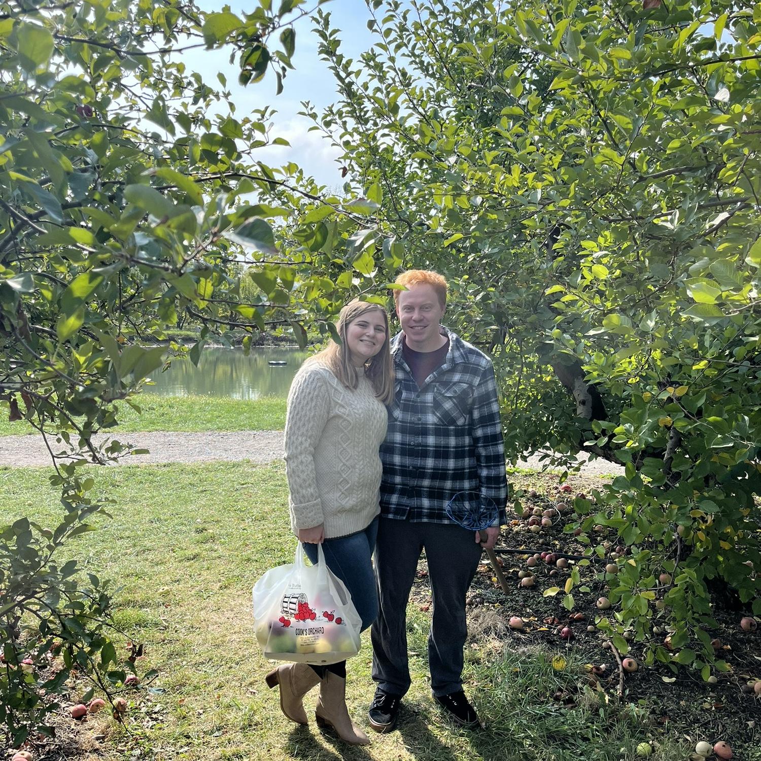 I convinced Isaac to go apple picking with me. 🍎