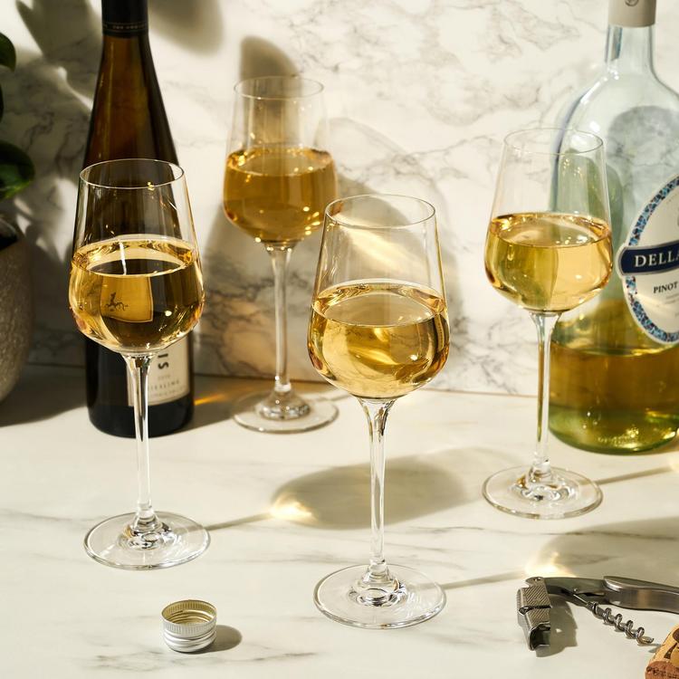 Viski Crystal Champagne Flutes - European Crafted Champagne Glasses Set of  4-6oz Stemmed Sparkling W…See more Viski Crystal Champagne Flutes 