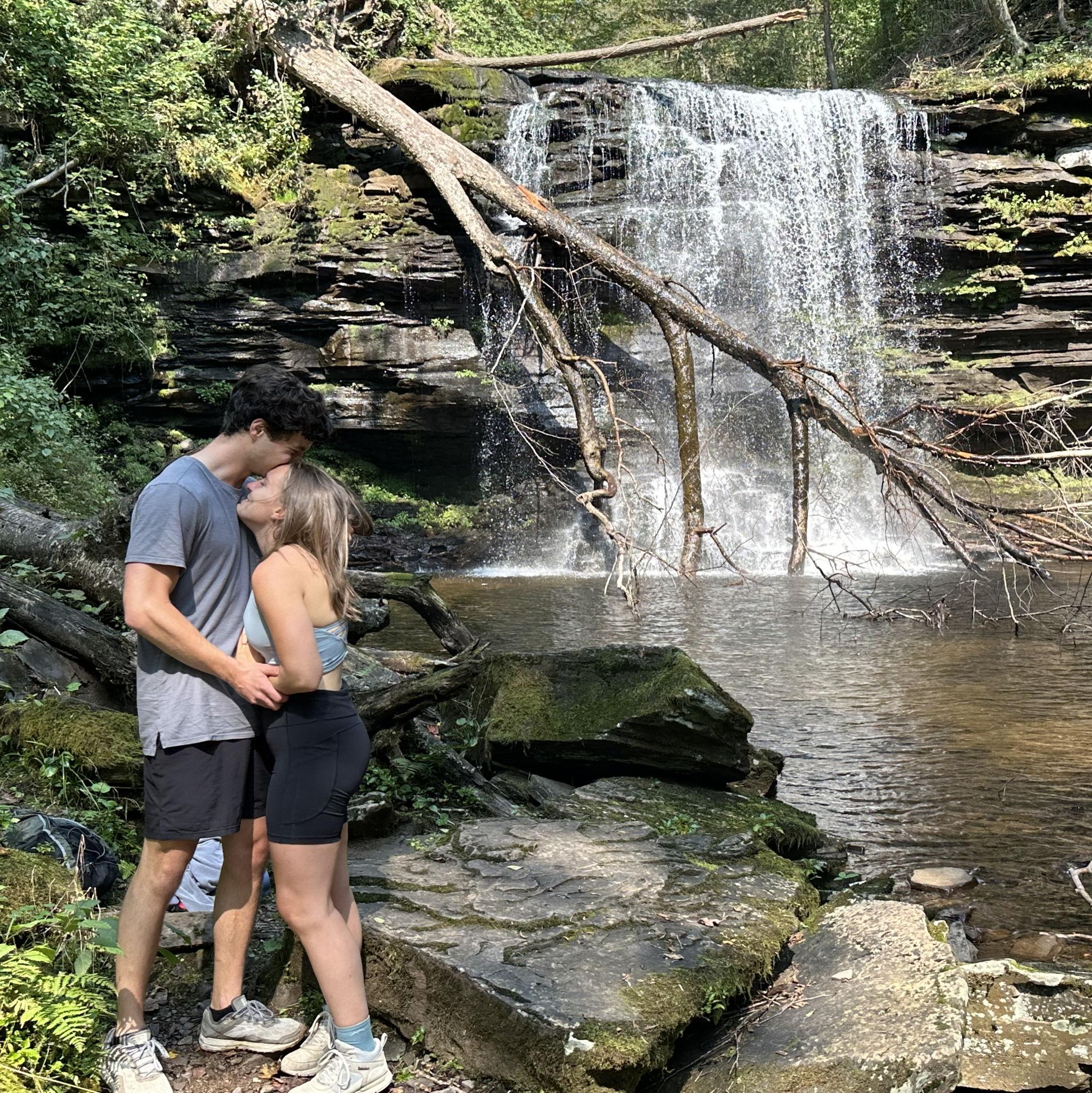 Waterworks by the waterfall (Churt is crying)