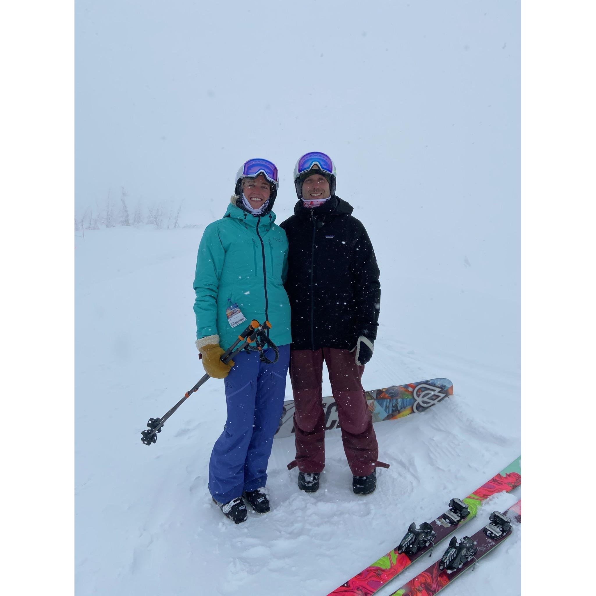 Skiing in white outs- Wolf Creek, CO