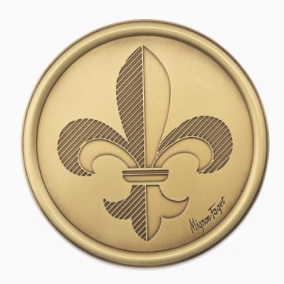 Mignon Faget: Fleur de Lis Brass Coaster