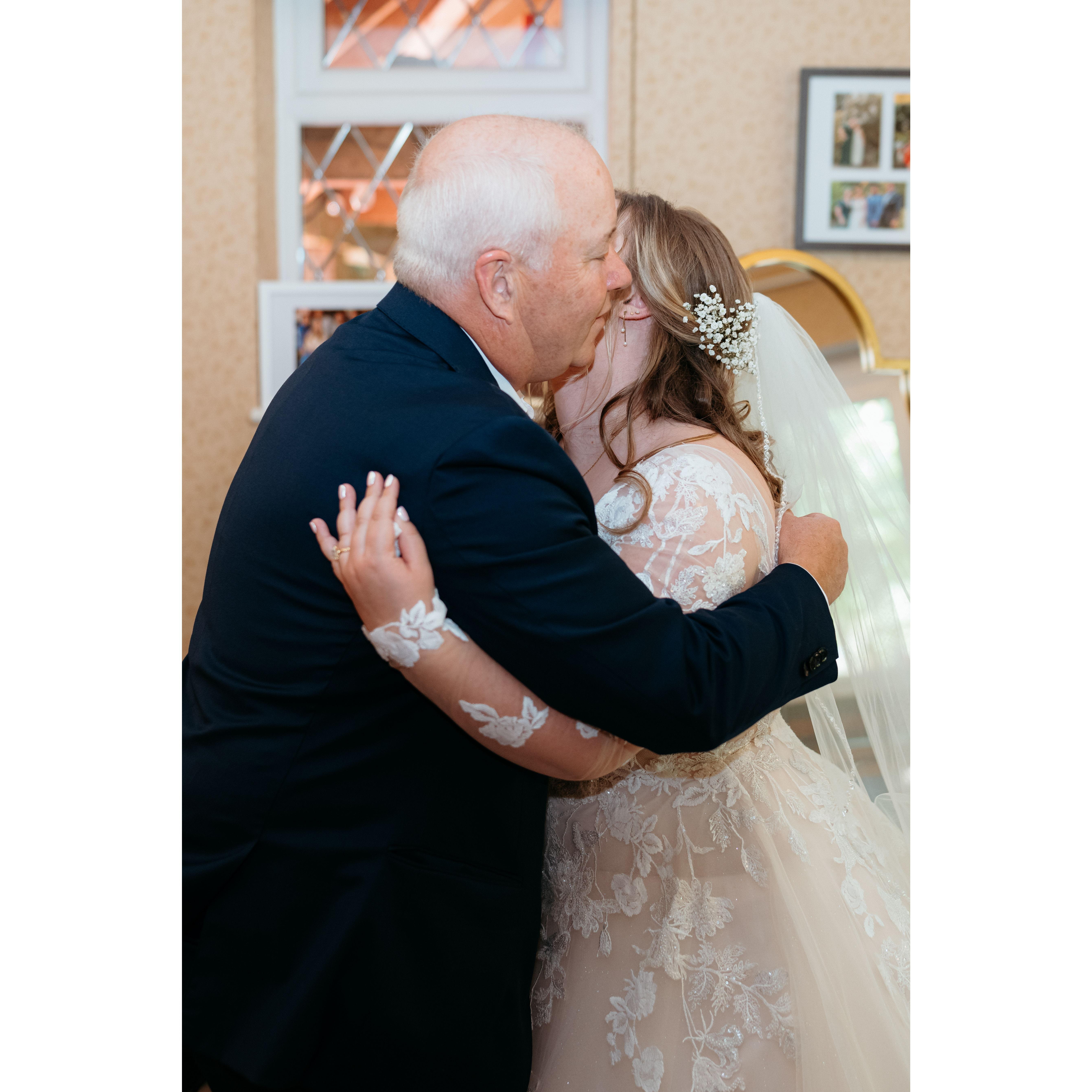 Dress reveal with Dad