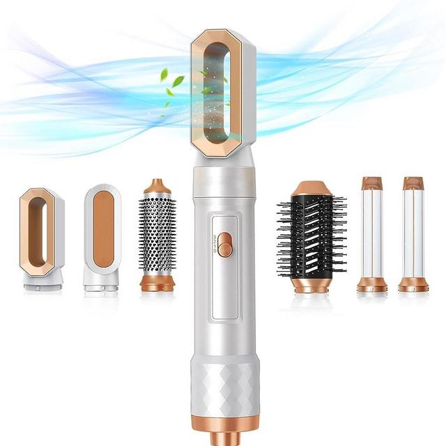 Hot Air Brush 6 in 1, Hair Dryer Brush Set, Detachable Hair Styling Tools, Negative Ionic Blow Hair Dryer Brush, Hair Straightener Brush for Women