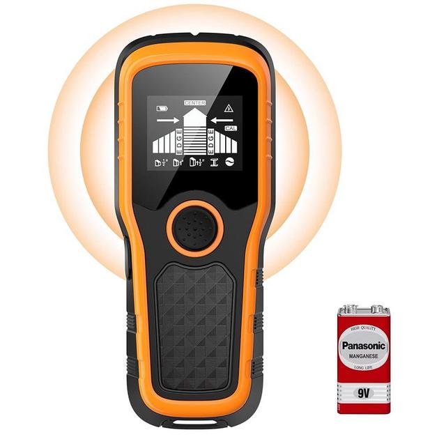 Stud Finder Wall Scanner, Advanced 5-in-1 Detector for Wood, Metal, Joists, Pipes, and AC Wires, Upgraded New version Intelligent Chip, High-Definition LCD Display Screen & Audible Alarm