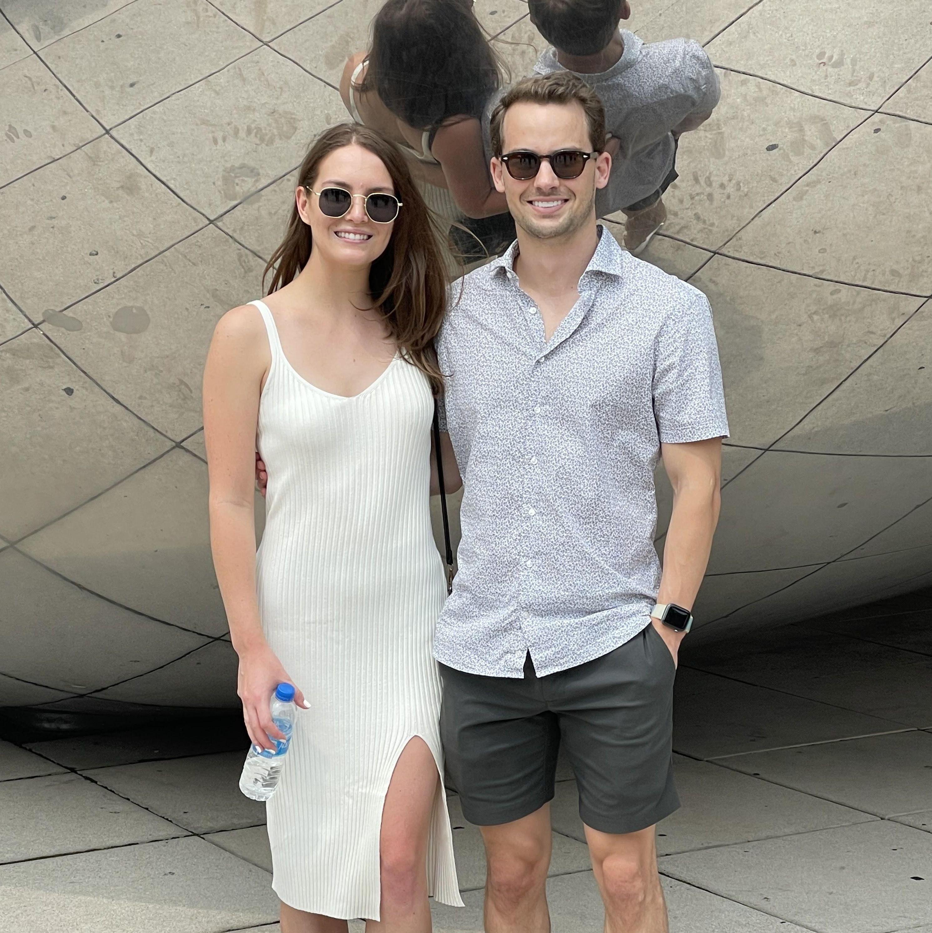 Our first picture together! The first time Austin visited Erin in Chicago.