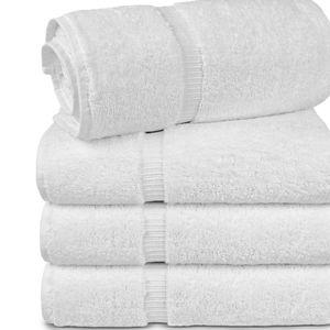 Chakir Turkish Linens | Hotel & Spa Quality 100% Cotton Premium Turkish Towels | Soft & Absorbent (30x60 Inches Extra Large Bath Towels, Set of 4 - White)