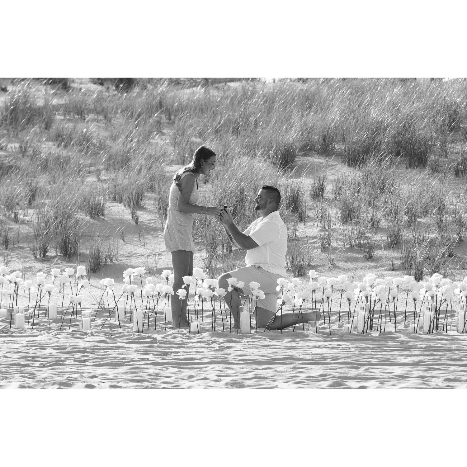 Me screaming "yes" before he even finished asking me to marry him.