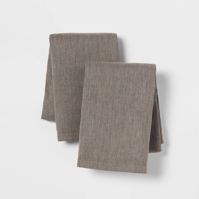 Standard Easy Care Cotton Blend Sateen Pillowcase Gray - Room Essentials™: 225 Thread Count, Percale Weave, OEKO-TEX Certified