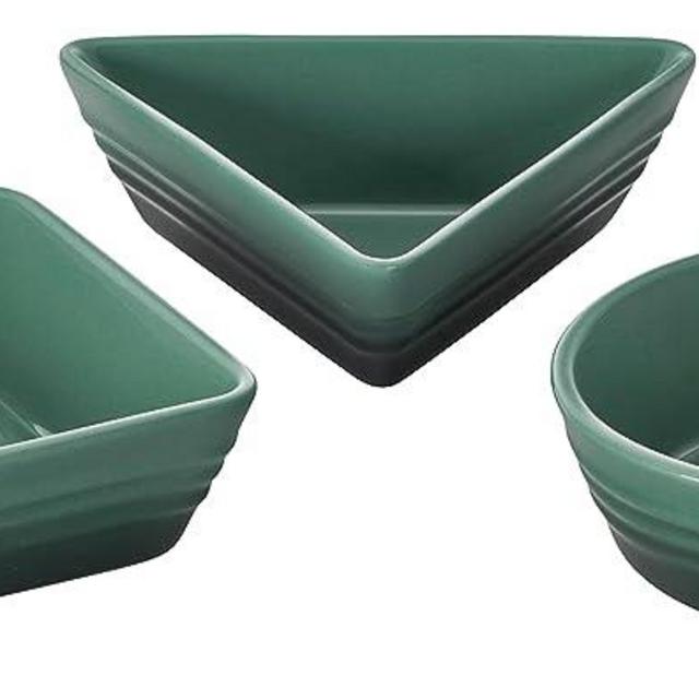 Le Creuset Stoneware Set of 3 Tapas Dishes, Artichaut