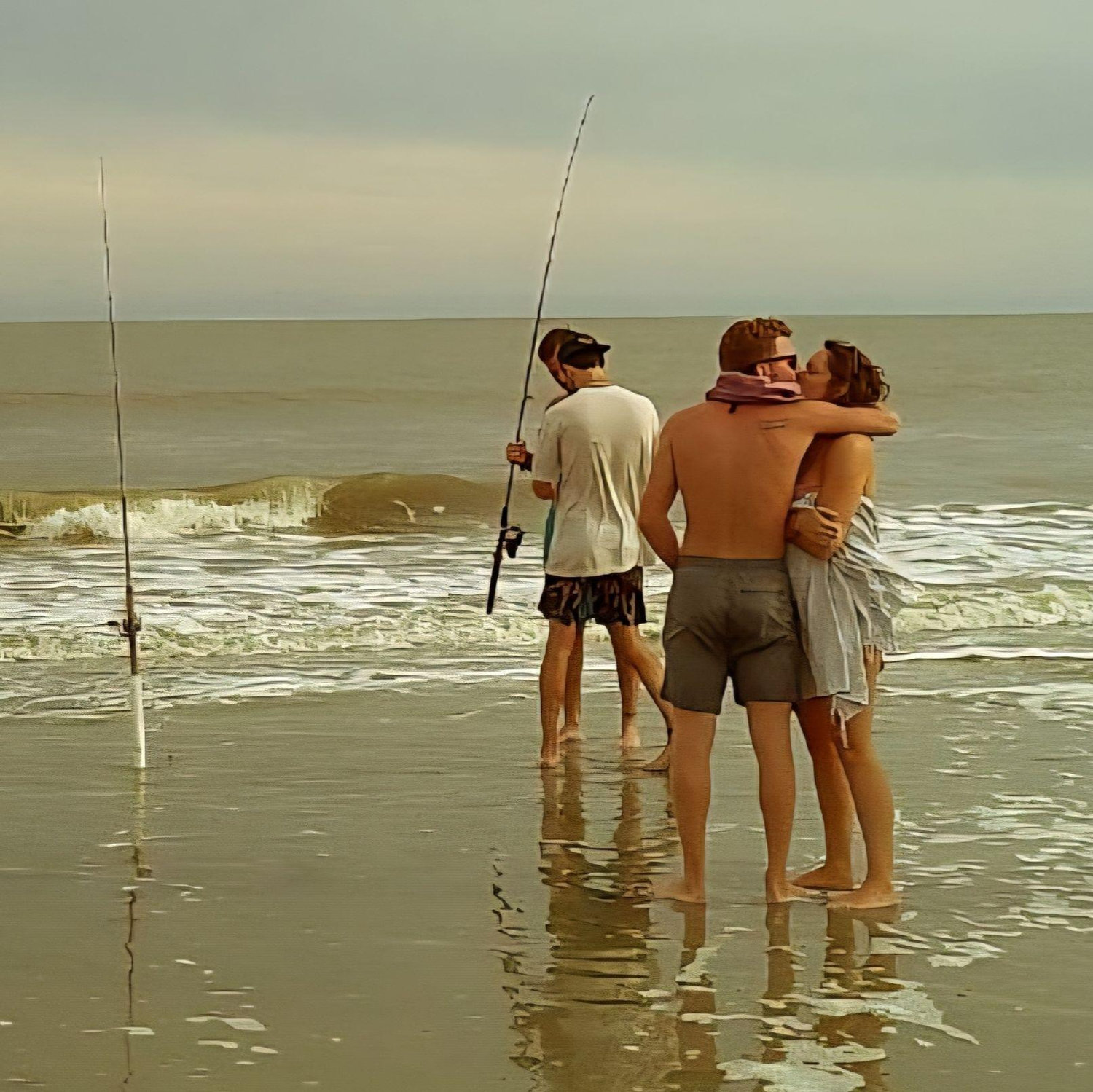 Our first time to Isle of Palms together on a family beach trip, now we're getting married on this beach