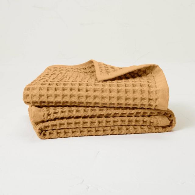2pk Waffle Hand Towel Set Honey - Casaluna™