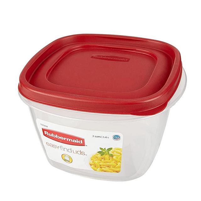 Rubbermaid Easy Find Lids Square 7-Cup Food Storage Container (Pack of 3)