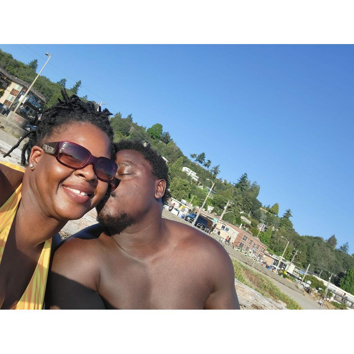 Another beach day doing what we love