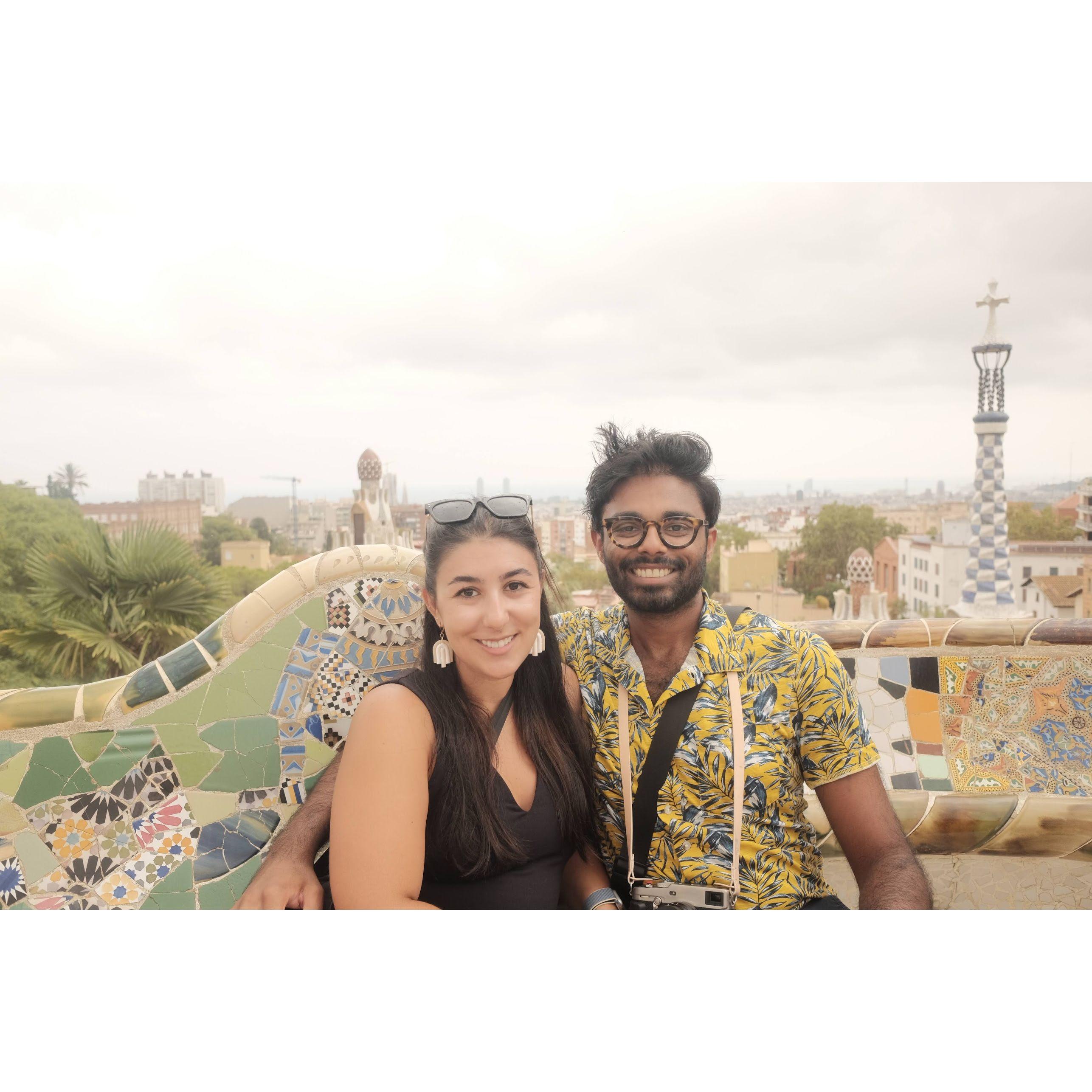 Us at Park Guell in Barcelona :)