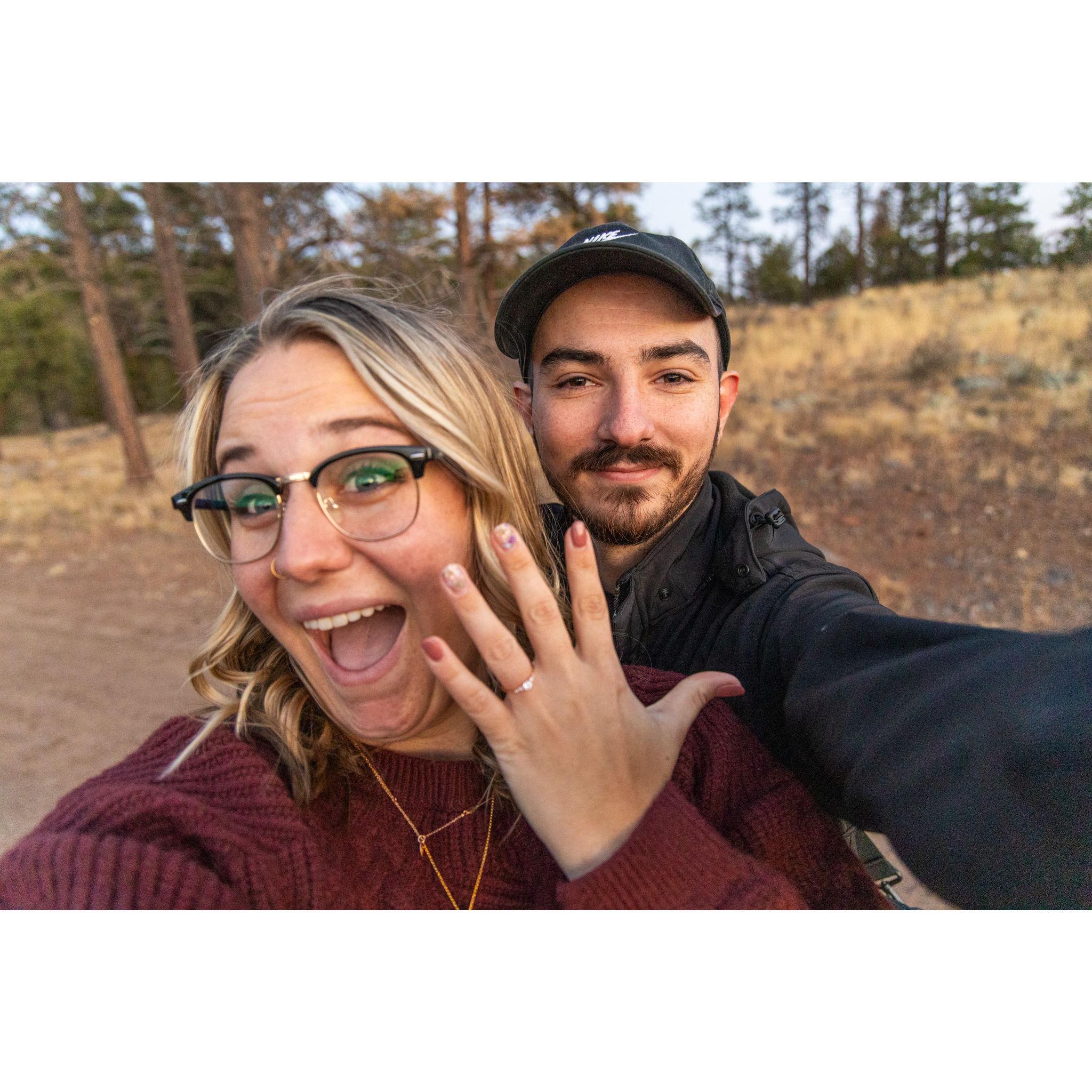 Right after he popped the question!