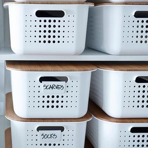 White Nordic Storage Baskets with Handles