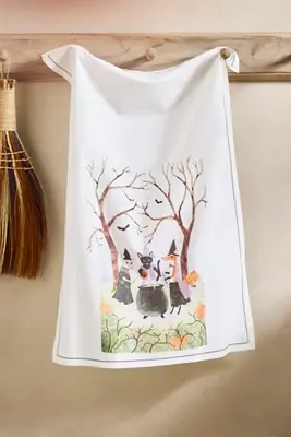 Witchy Critters Cotton Dish Towel