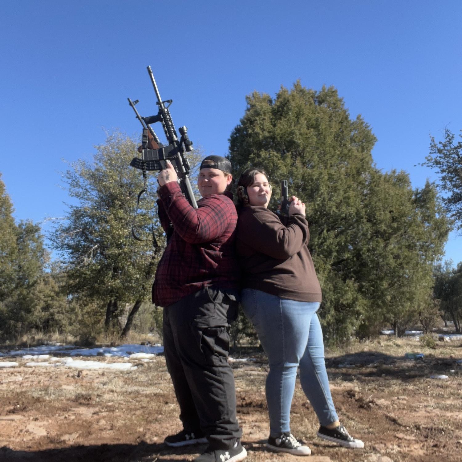 Taking EmmaRuth shooting for the first time.