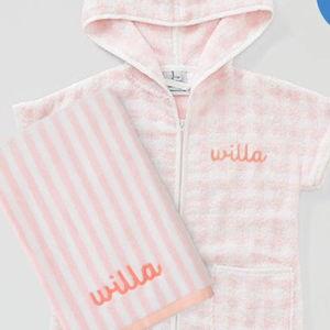 Weezie Kid's Beach Bundle (Cover up and Towel) - Pink