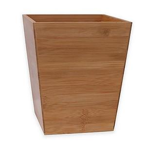 Square Bamboo Wastebasket