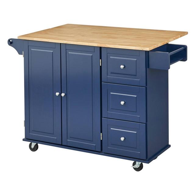 Aspen Kitchen Cart Indigo Blue - Buylateral