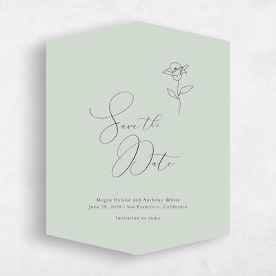 Green Diamond Wedding Save the Date - Belencito Classic