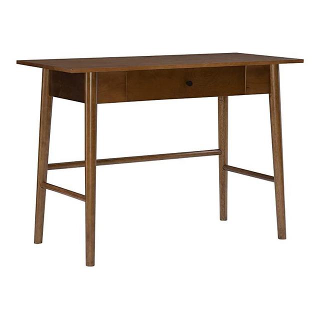 Linon Melissa Mid-Century Walnut Desk, 42" W x 19" D x 30" H