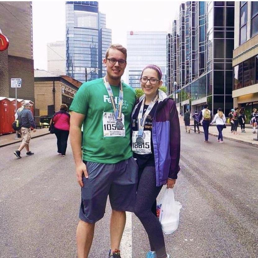 Our first half-marathon together was in Pittsburgh! Our second, was in Lancaster!