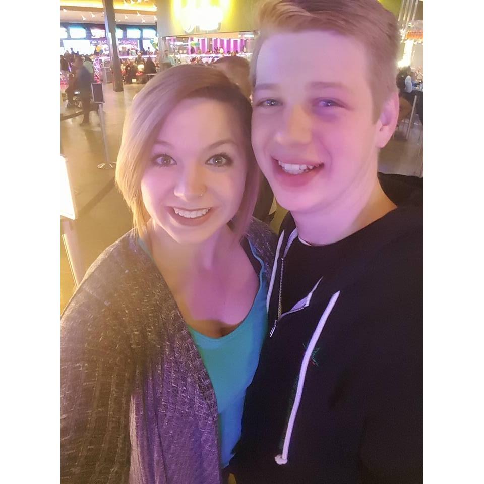 Our first time in a casino! Turns out, we weren't technically old enough to legally be in there, but we didn't know and didn't get caught. :) River Spirit Casino, 2016