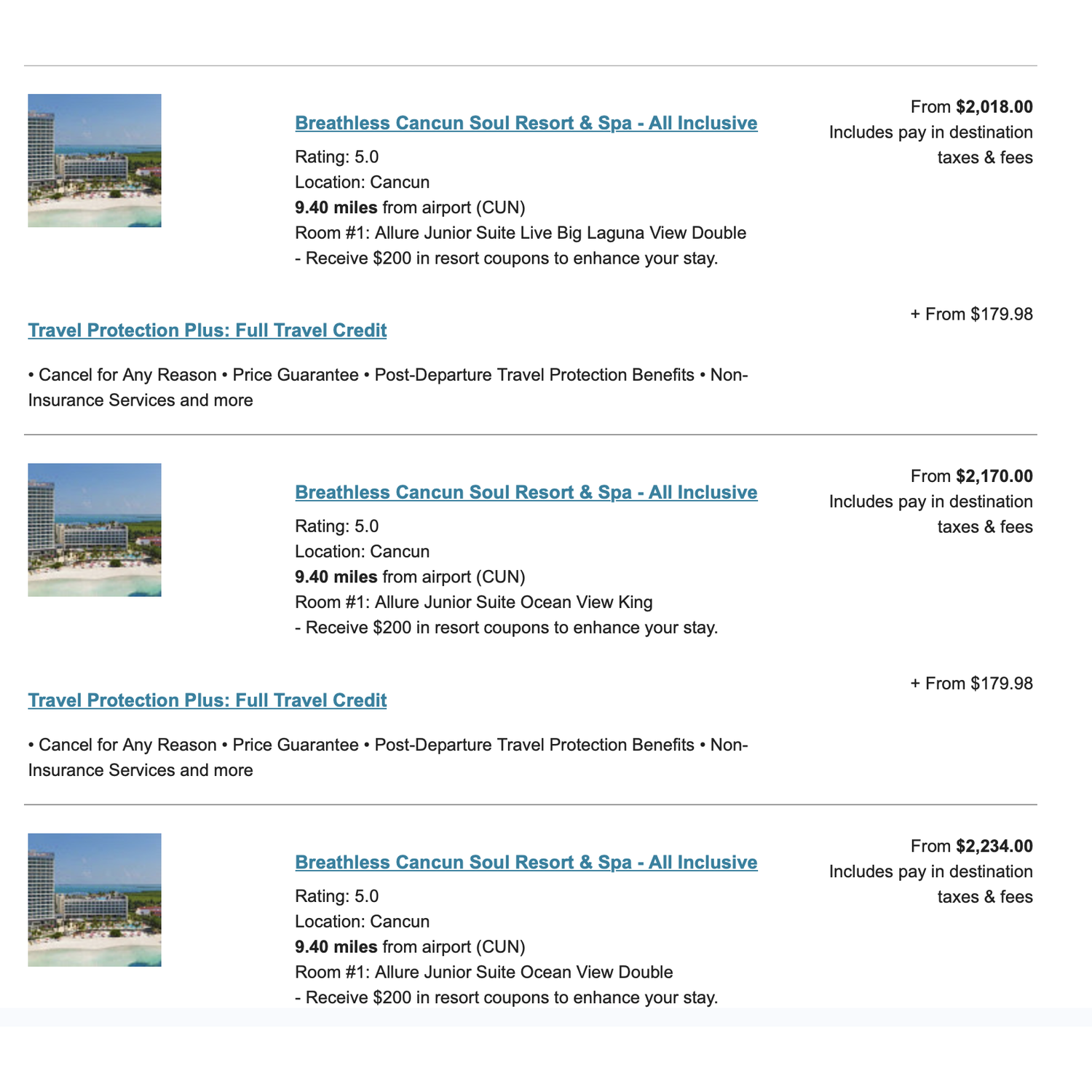 The example given is priced at 3 nights, Thursday-Sunday for couples/two people. 
 

Please call 'Just Your Way Travel' for single pricing. 
 
Many rooms are selling out!