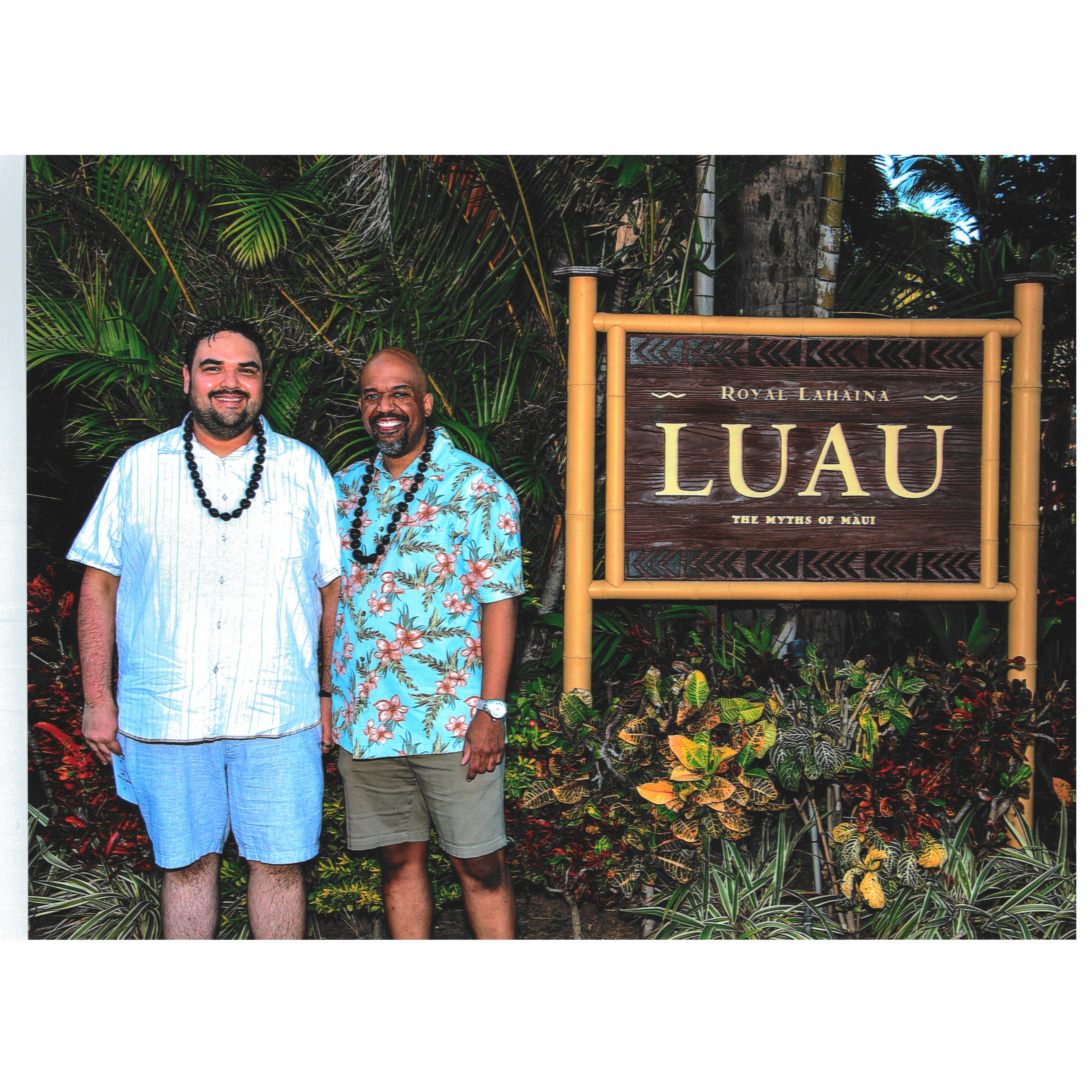 We visited Maui together a few years ago and it made such an impression we decided to get married here. We went to a luau and enjoyed great food and entertainment.