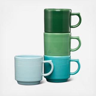 Stackable Assorted Mug, Set of 4