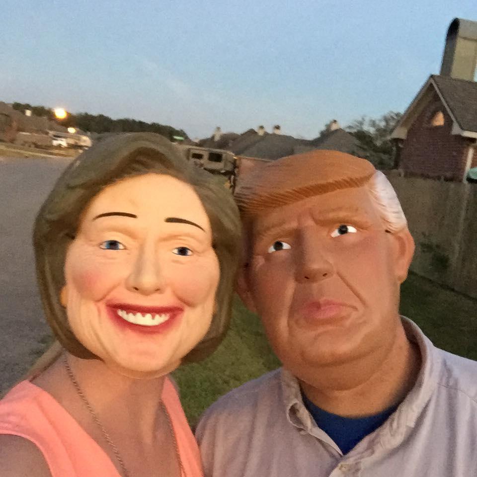 Halloween 2017 was pretty funny when Katie and Blake went as Clinton and Trump!