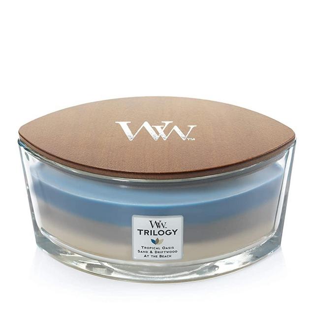 WoodWick Ellipse Scented Trilogy Candle with Hearthwick Flame, Nautical Escape