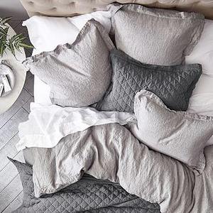Belgian Flax Linen Duvet Cover - Flagstone